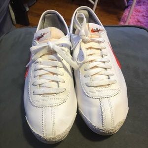 Nike White and Orange Sneakers
